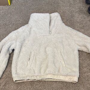 Athleta Cream Cowl Neck Sweater